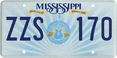 MS license plate ZZS170