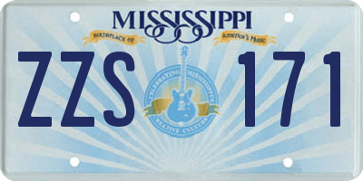 MS license plate ZZS171