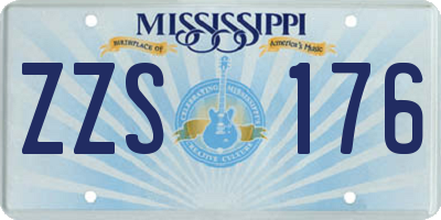 MS license plate ZZS176