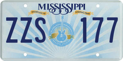 MS license plate ZZS177