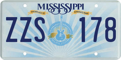 MS license plate ZZS178