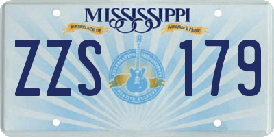 MS license plate ZZS179