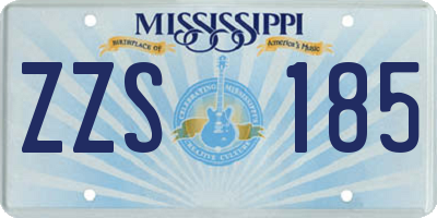 MS license plate ZZS185