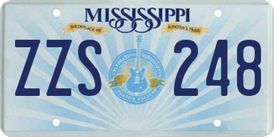 MS license plate ZZS248