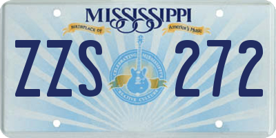 MS license plate ZZS272