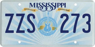 MS license plate ZZS273
