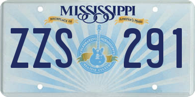 MS license plate ZZS291