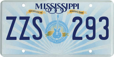 MS license plate ZZS293