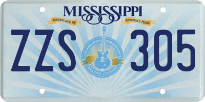 MS license plate ZZS305