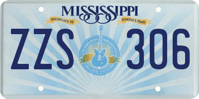 MS license plate ZZS306