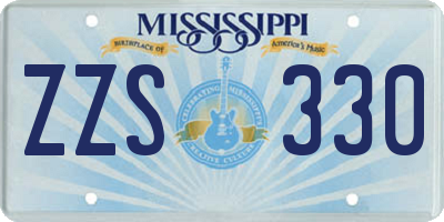 MS license plate ZZS330