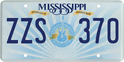 MS license plate ZZS370