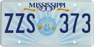 MS license plate ZZS373