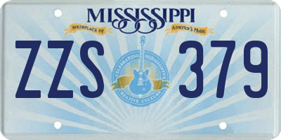 MS license plate ZZS379