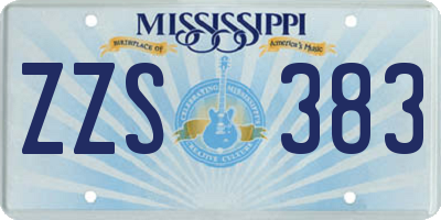 MS license plate ZZS383