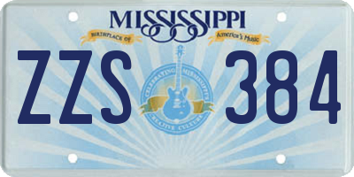 MS license plate ZZS384