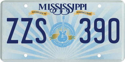 MS license plate ZZS390