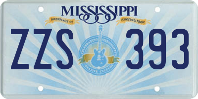 MS license plate ZZS393