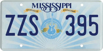 MS license plate ZZS395