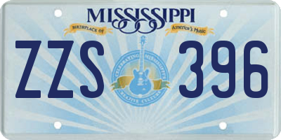 MS license plate ZZS396