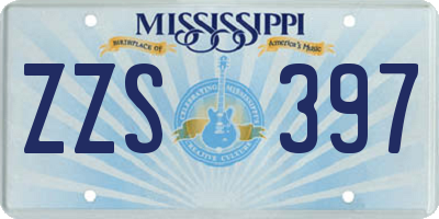 MS license plate ZZS397