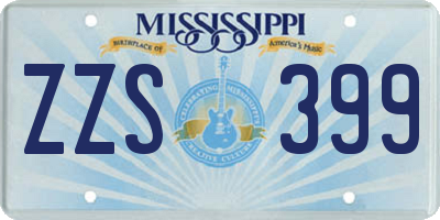 MS license plate ZZS399