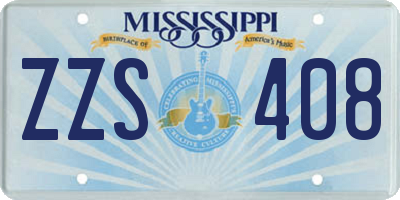 MS license plate ZZS408