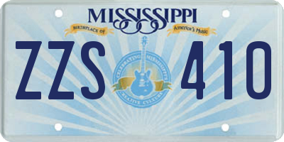 MS license plate ZZS410