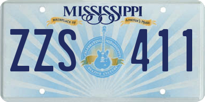 MS license plate ZZS411