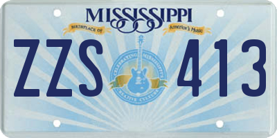 MS license plate ZZS413