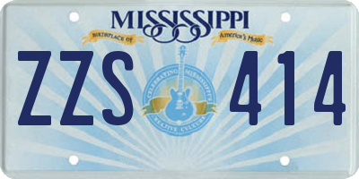 MS license plate ZZS414