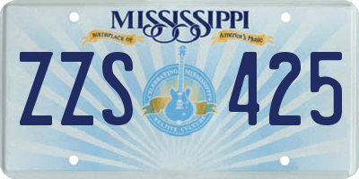 MS license plate ZZS425