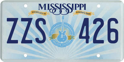 MS license plate ZZS426