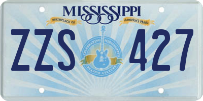 MS license plate ZZS427