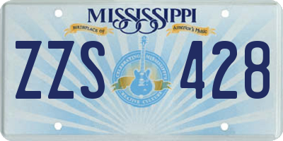 MS license plate ZZS428