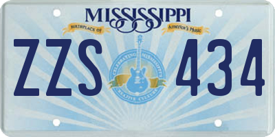 MS license plate ZZS434