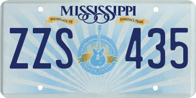 MS license plate ZZS435