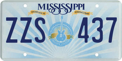 MS license plate ZZS437
