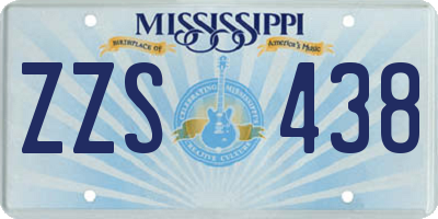 MS license plate ZZS438