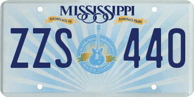 MS license plate ZZS440