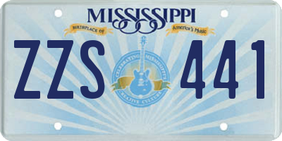 MS license plate ZZS441