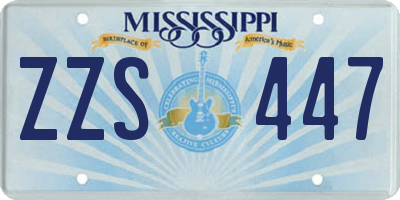 MS license plate ZZS447