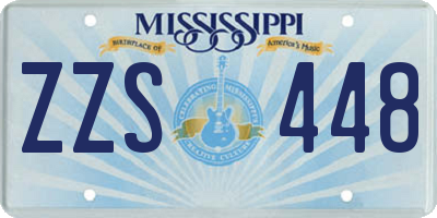 MS license plate ZZS448