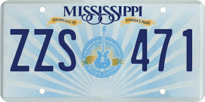 MS license plate ZZS471