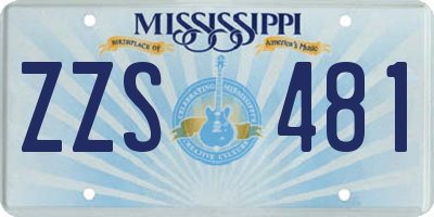 MS license plate ZZS481