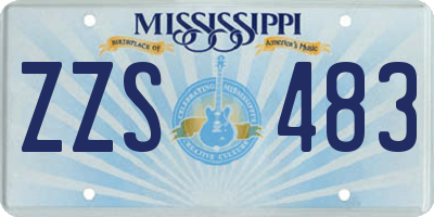 MS license plate ZZS483