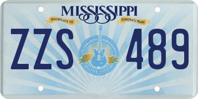 MS license plate ZZS489