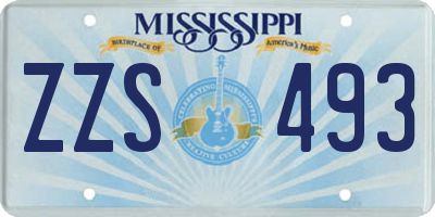 MS license plate ZZS493