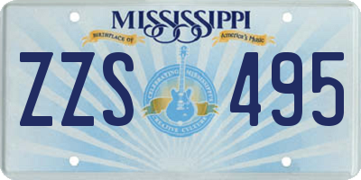 MS license plate ZZS495