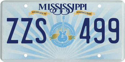 MS license plate ZZS499